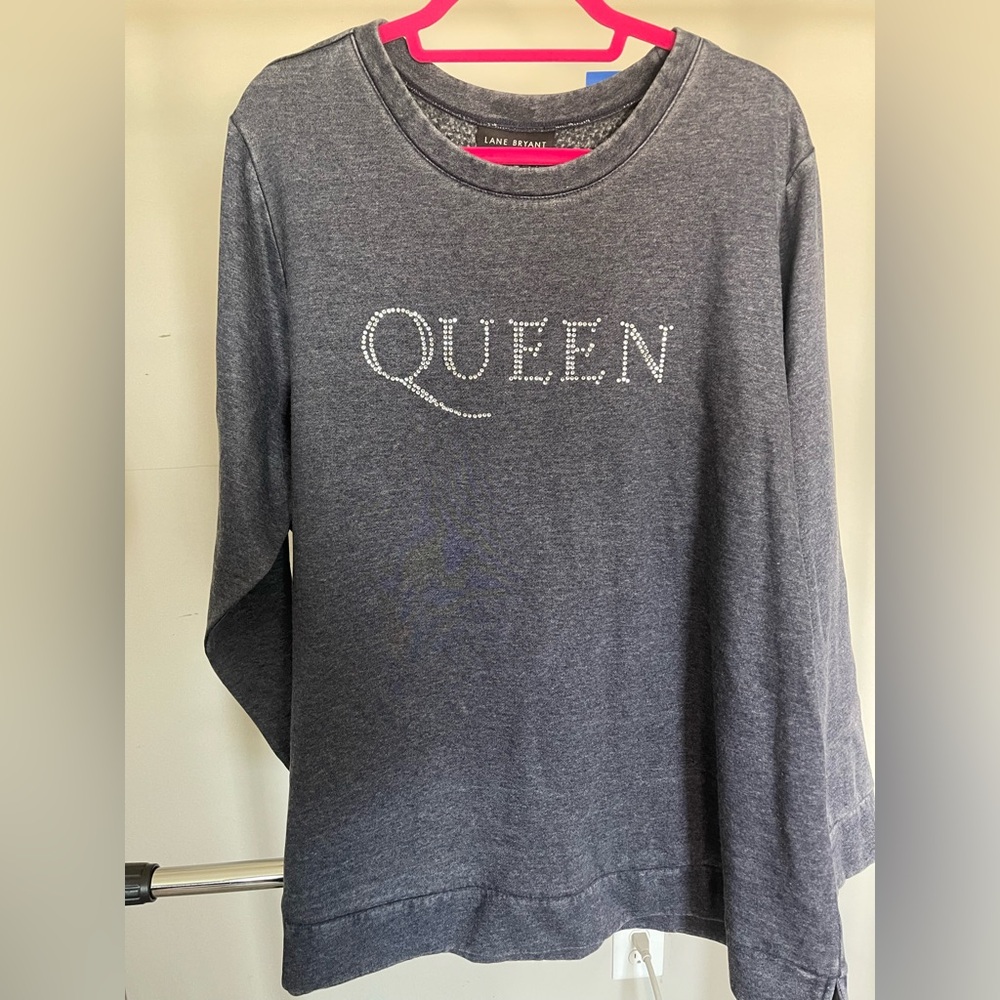 Lane Bryant Gray QUEEN Sweatshirt
